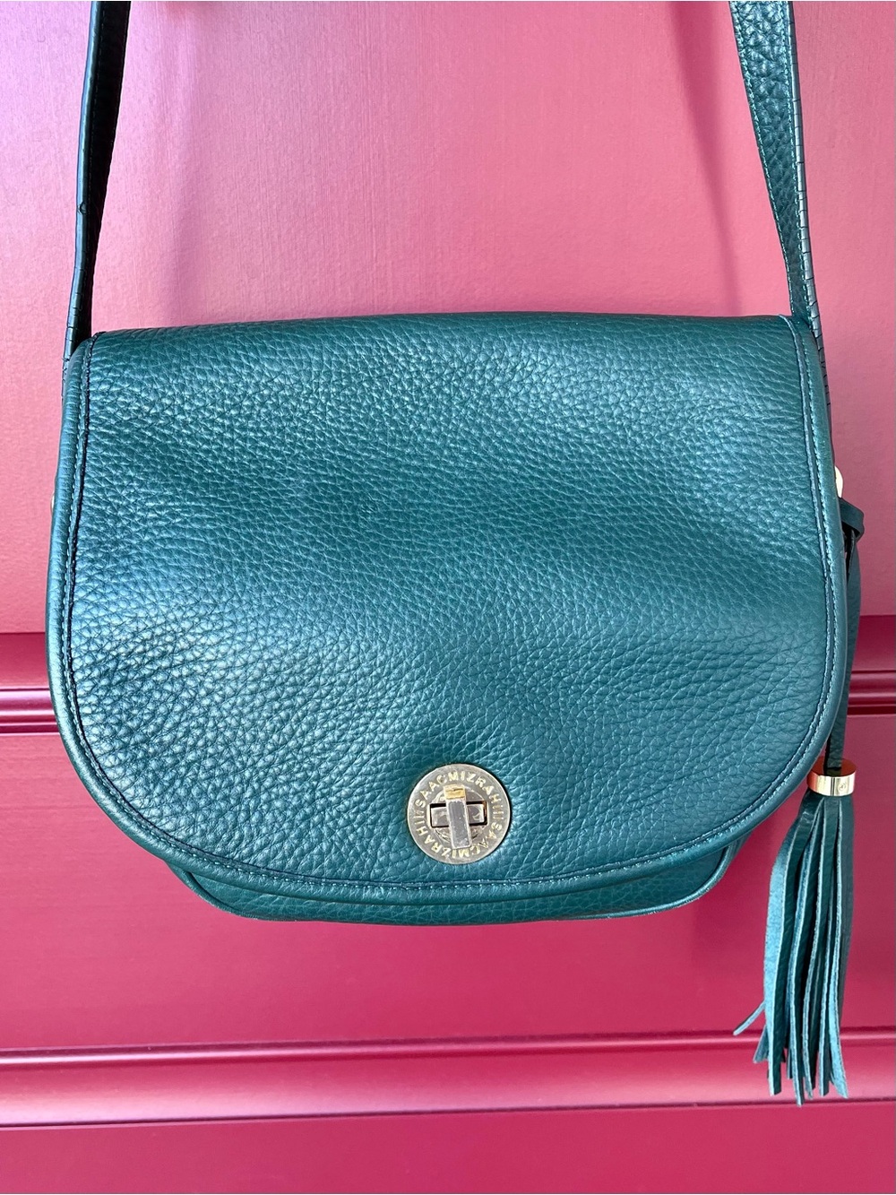 Isaac Mizrahi Green Bridgehampton Leather bag